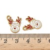 304 Stainless Steel Enamel Pendants STAS-L300-012G-19-3