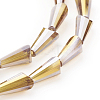 Electroplate Glass Beads Strands EGLA-Q033-M-3