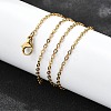 Ion Plating(IP) 304 Stainless Steel Cable Chains Necklaces NJEW-F226-04G-04-2