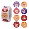 Flat Round Paper Thank You Stickers DIY-C042-12F-1