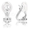 1 Pair 925 Sterling Silver Clip-on Earring Findings STER-BBC0008-46-6