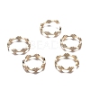Brass Micro Pave Clear Cubic Zirconia Cuff Rings RJEW-F109-01G-3