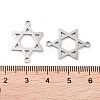 Non-Tarnish 201 Stainless Steel Connector Charms STAS-A090-23P-3