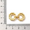 Rack Plating Brass Micro Pave Clear Cubic Zirconia Fold Over Clasps KK-E084-30G-3
