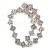 Tibetan Style Rhombus Alloy Bead Strands X-TIBEB-O007-05-NR-4