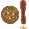Brass Wax Seal Stamp with Handle AJEW-WH0184-0895-1