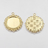 Zinc Alloy Pendant Settings for Cabochon & Rhinestone PALLOY-A15290-G-NR-2