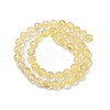 Natural Lemon Quartz(Heated)  Beads Strands G-P596-8mm-01-3