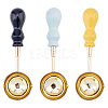 Beech Handle Wax Sealing Stamp Melting Brass Spoon TOOL-CP0001-11-1