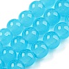 Baking Paint Imitation Jade Glass Round Bead Strands X-DGLA-Q021-6mm-06-3
