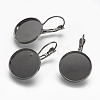 Brass Leverback Earring Settings LS-KK-H024-B-1