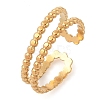 Ion Plating(IP) 304 Stainless Steel Open Cuff Rings for Women RJEW-Z057-10G-014-1