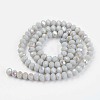 Electroplate Opaque Solid Color Glass Beads Strands EGLA-A034-P3mm-L16-2