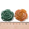 Natural Mixed Stone Carved Pendants G-P520-01-3