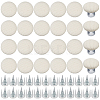 24 Bags Flat Round Cloth Cap Nail Buttons BUTT-BC0001-21E-1