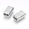 304 Stainless Steel Magnetic Clasps with Glue-in Ends STAS-G143-64P-2
