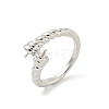 Brass Cup Peg Open Cuff Ring Settings KK-G518-10P-05-1