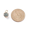 Unwaxed Natural Lava Rock Charms PALLOY-JF01334-2