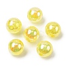 AB Color Transparent Crackle Round Acrylic Beads CACR-S006-07-2