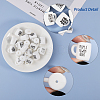 24Pcs 12 Style Cup with Word Pattern Silicone Beads SIL-CA0002-77-5
