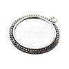 Flat Round Tibetan Style Pendant Cabochon Settings TIBE-C067-01AS-NR-2