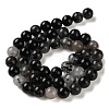 Natural Tourmalinated Quartz Beads Strands G-C268-B06-02-3