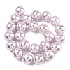 Electroplated Shell Pearl Beads Strands BSHE-G041-16mm-06-4