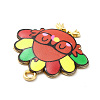 Cute Printed Alloy Pendants ENAM-L040-002B-4