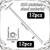 304 Stainless Steel Fully All Threaded Long Screw & Nuts FIND-SC0020-36B-2