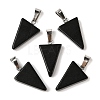 Natural Obsidian Pendants G-B127-04P-06-2