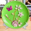 DIY Flower Pattern Shell Conch Disk Paste Painting For Kids DIY-P035-04-1