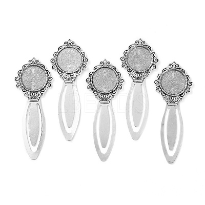 Tibetan Style Bookmark Cabochon Settings X-TIBE-S157-AS-NR-1