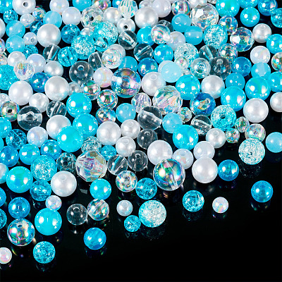 Transparent & Opaque Acrylic Bead LS-OACR-TAC0002-08C-1