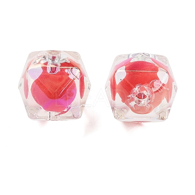 UV Plating Opaque Acrylic Beads OACR-S142-05-1