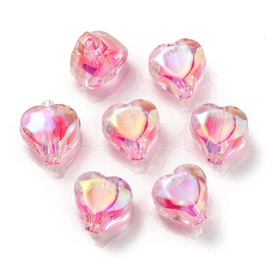 UV Plating Rainbow Iridescent Acrylic Beads LS-OACR-F004-05D-1