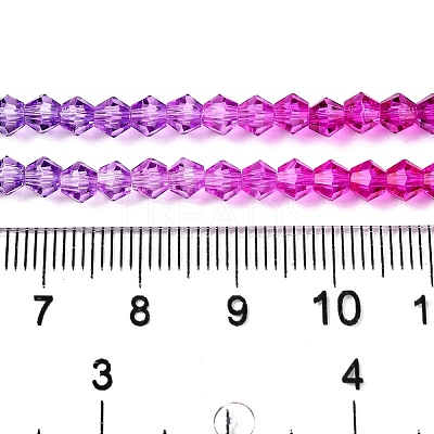 Gradient Color Baking Paint Glass Bead Strands X1-DGLA-A039-T2mm-A09-1