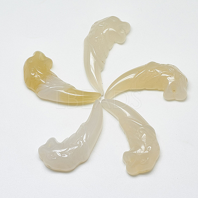 Natural White Agate Big Pendants G-T122-09D-1