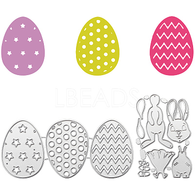 2 Styles Easter Cutting Dies Stencils DIY-CP0012-04-1