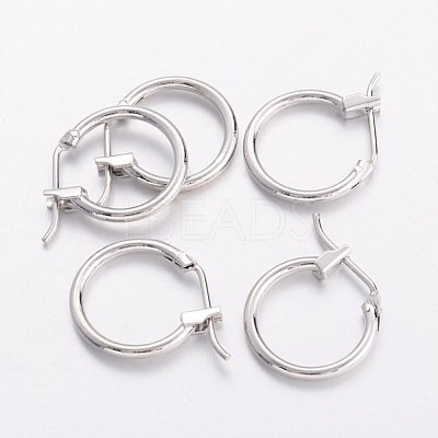 Brass Hoop Earrings X-EC261-NF-1