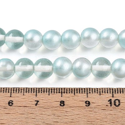Baking Paint Transparent Glass Beads X1-DGLA-N011-8mm-05-1