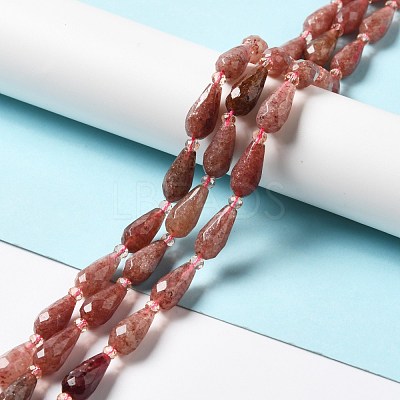 Natural Strawberry Quartz Beads Strands G-B028-A01-1