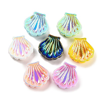 Iridescent Opaque Resin Cabochons RESI-H151-01-1