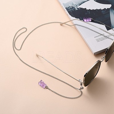 304 Stainless Steel Eyeglasses Chains AJEW-EH00207-02-1