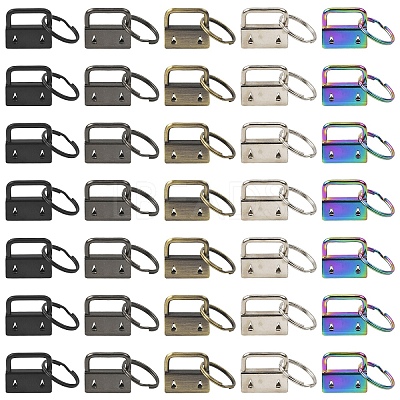 30Pcs 5 Colors Iron Ribbon Ends IFIN-YW0004-02-1
