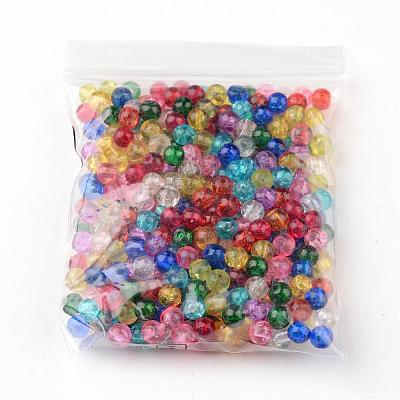 Mixed Crackle Glass Beads X-CCG-Q001-4mm-M-1