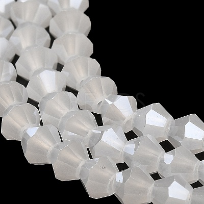 Imitation Jade Electroplate Glass Beads Strands GLAA-F029-J4mm-C06-1
