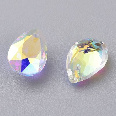 Glass Rhinestone Pendants RGLA-A024-H03-001AB-1
