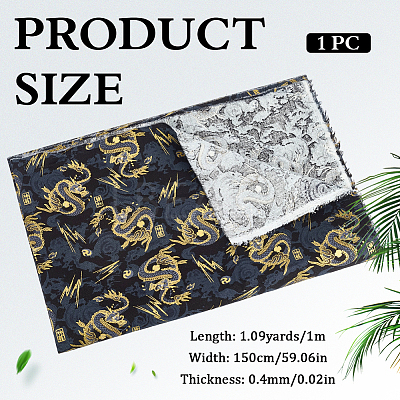 Dragon Pattern Cotton Fabric DIY-WH0579-96D-1