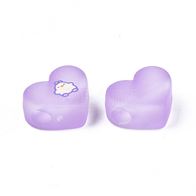 Transparent Printed Acrylic Beads MACR-S373-124-H06-1