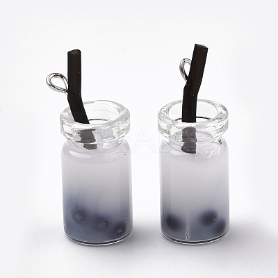 Glass Bottle Pendants LS-CRES-N017-03G-1